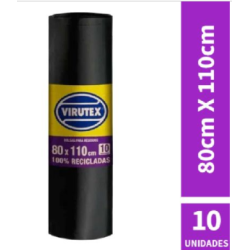 BOLSAS DE RESIDUOS 80X110 VIRUTEX ROLLO X10U