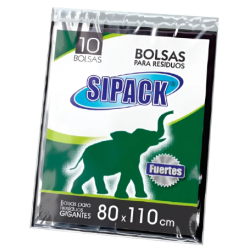 BOLSAS DE RESIDUOS 80X110 SIPACK X10U