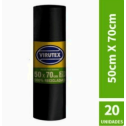 BOLSAS DE RESIDUOS 50X70 VIRUTEX ROLLO X20U